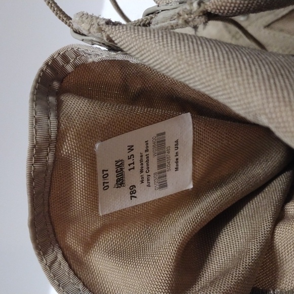 Men's Rocky Tan Military Hot Weather Army Combat Boots Size 11.5W - Picture 10 of 15